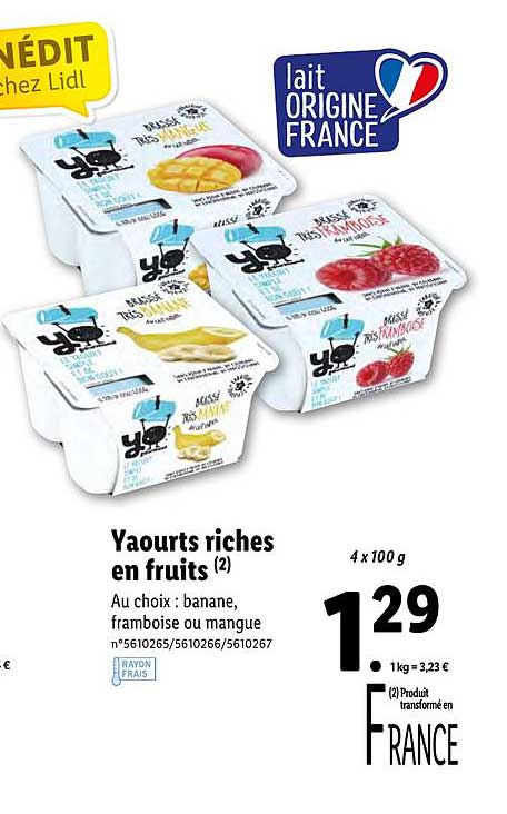 yaourts riches en fruits