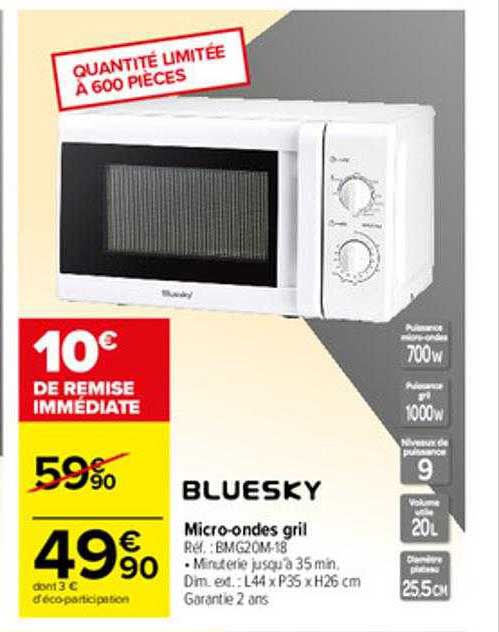 micro-ondes gril bluesky