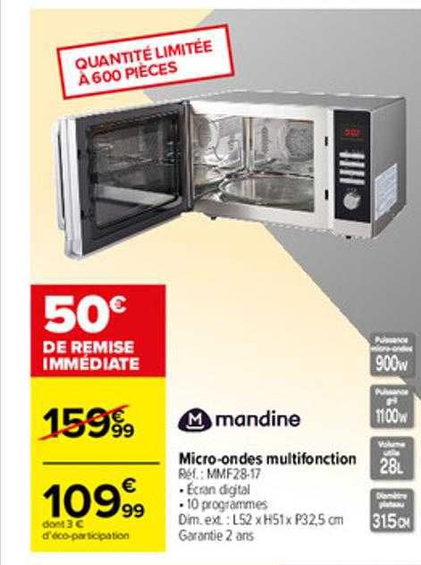micro-ondes multifonction mandine
