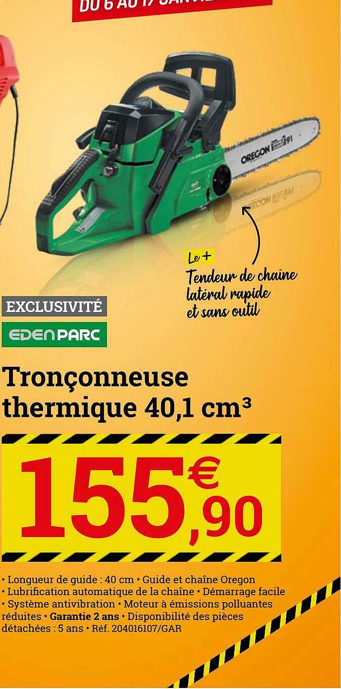 tronçonneuse thermique 40,1 cm3 edenparc