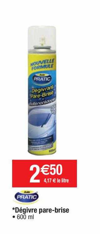 dégivre pare-brise pratic