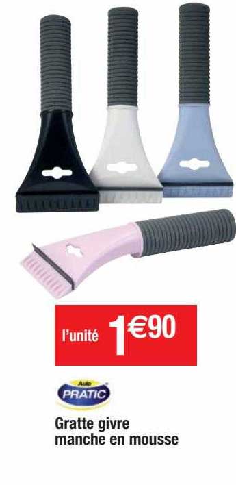 gratte givre manche en mousse pratic