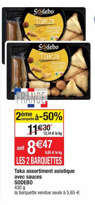 taka assortiment asiatique avec sauces sodebo