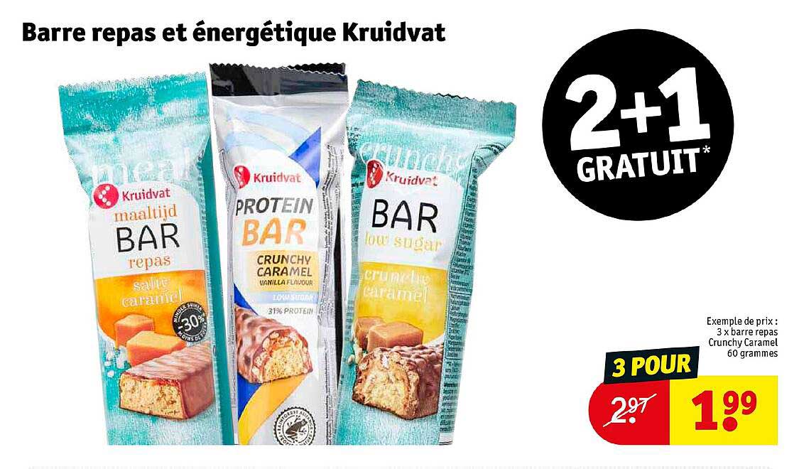 barre repas et énergétique kruidvat