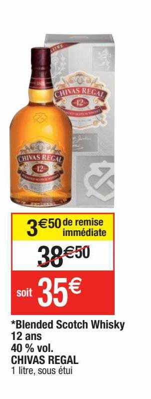 blended scotch whisky 12 ans 40% vol. chivas regal