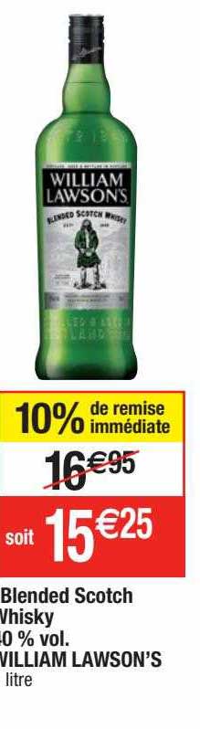 blended scotch whisky% vol. william lawson's