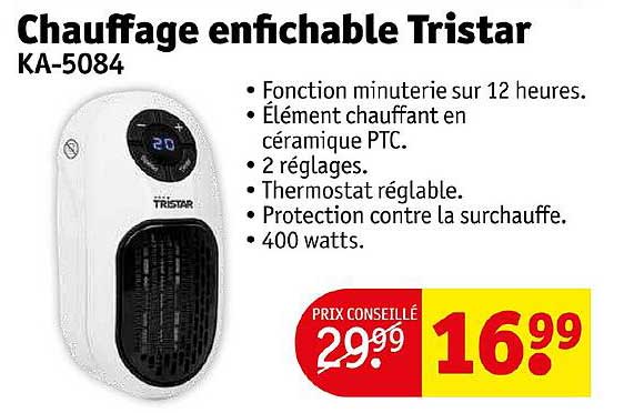 chauffage enfichable tristar