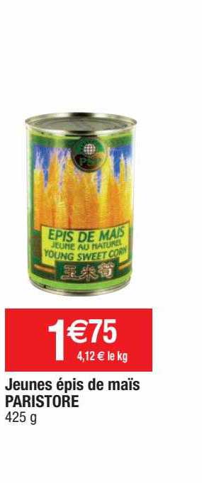 jeunes épis de maïs paristore