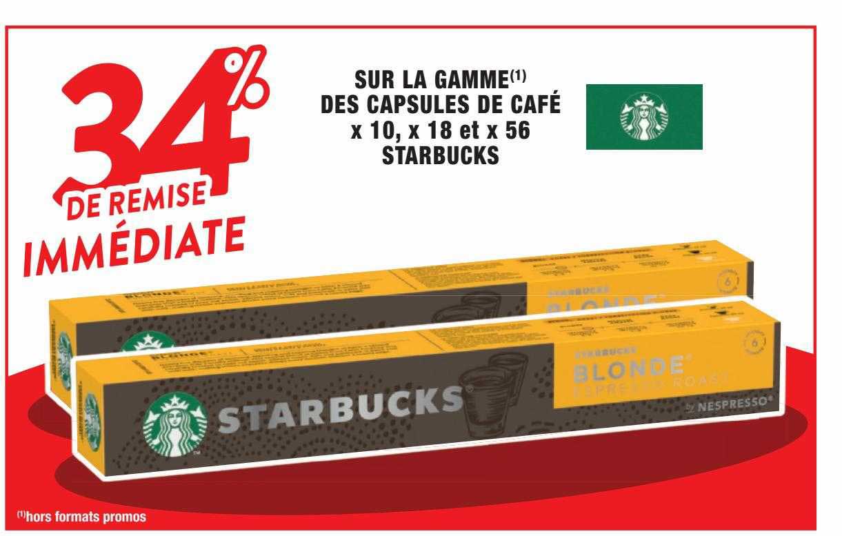 La Gamme Des Capsules De Café X10, X18 Et X56 Starbucks
