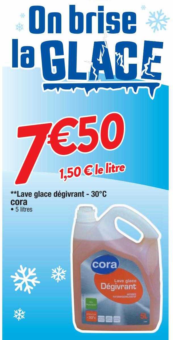 lave glace dégivrant -30°c cora