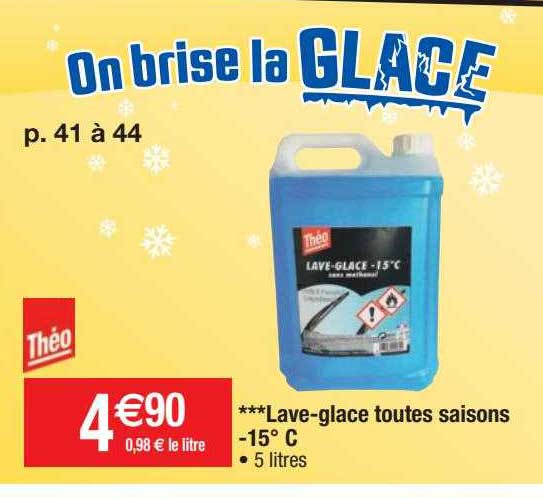 lave-glace toutes saisons -15° c