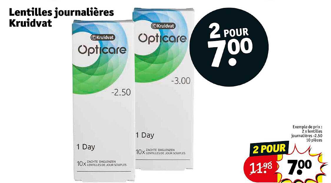 lentilles journalières kruidvat