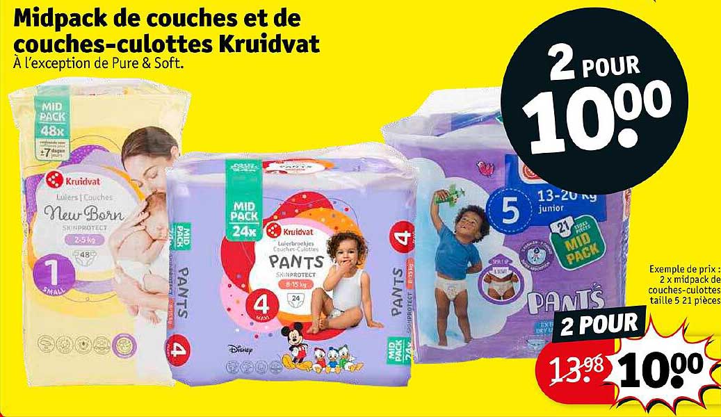 midpack de couches et de couches-culottes kruidvat