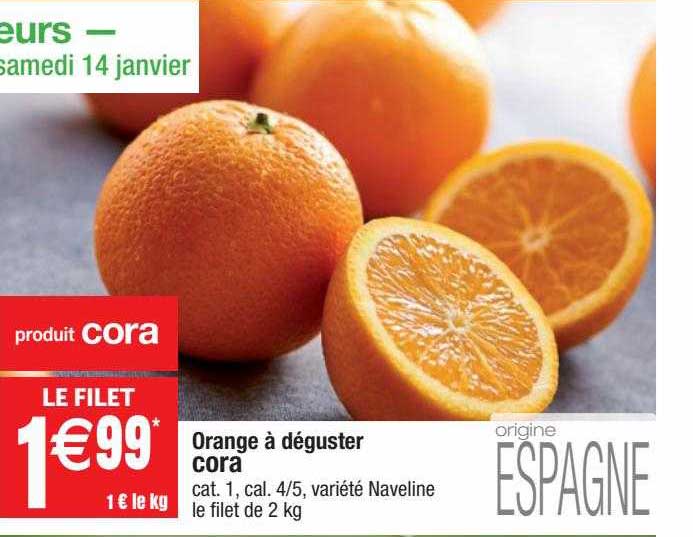 orange à déguster cora