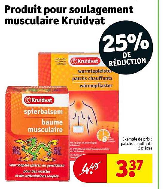produit pour soulagement musculaire kruidvat