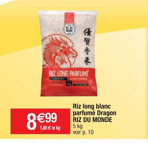 Riz Long Blanc Parfumé Dragon Riz Du Monde