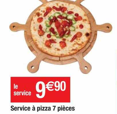 Service à Pizza 7 Pièces