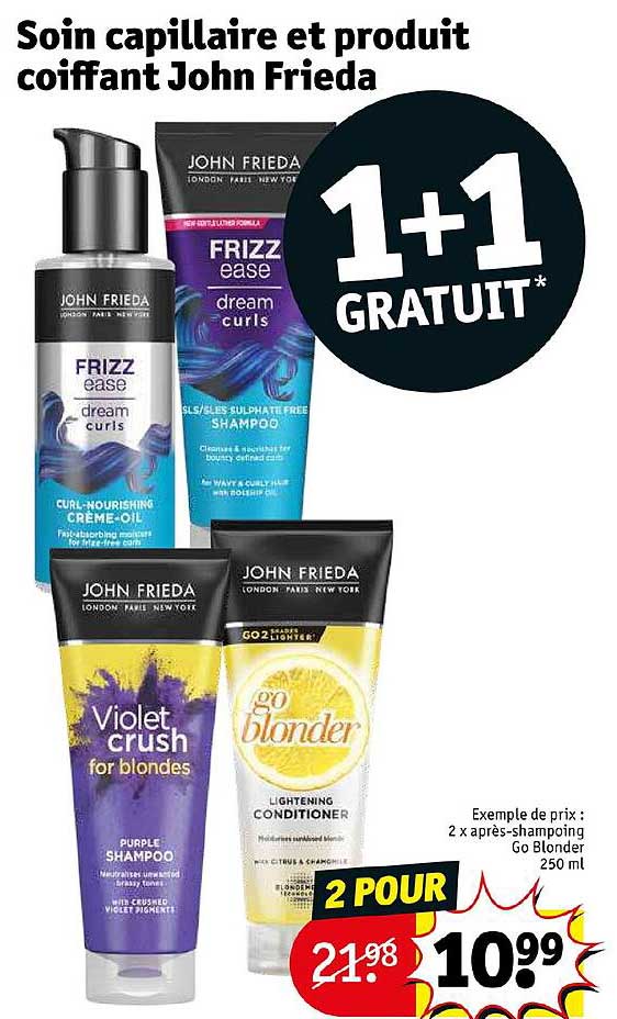 soin capillaire et produit coiffant john frieda