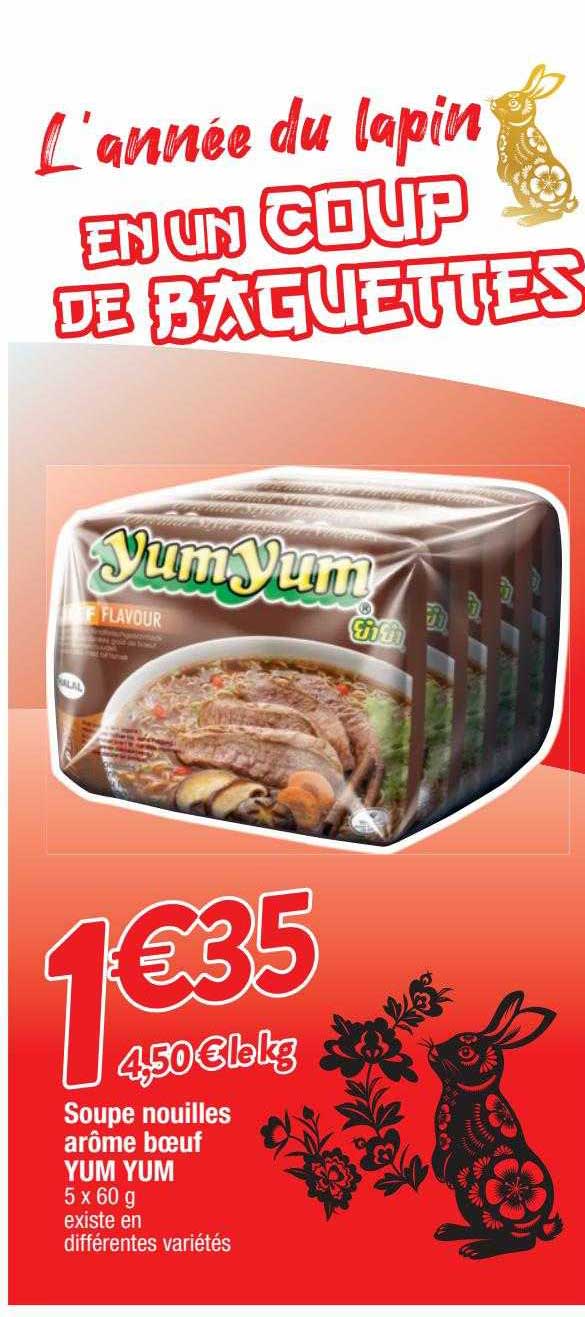 soupe nouilles arôme boeuf yum yum