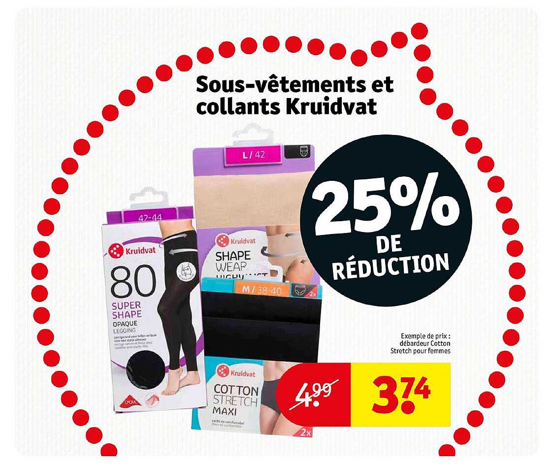 sous-vêtements et collants kruidvat