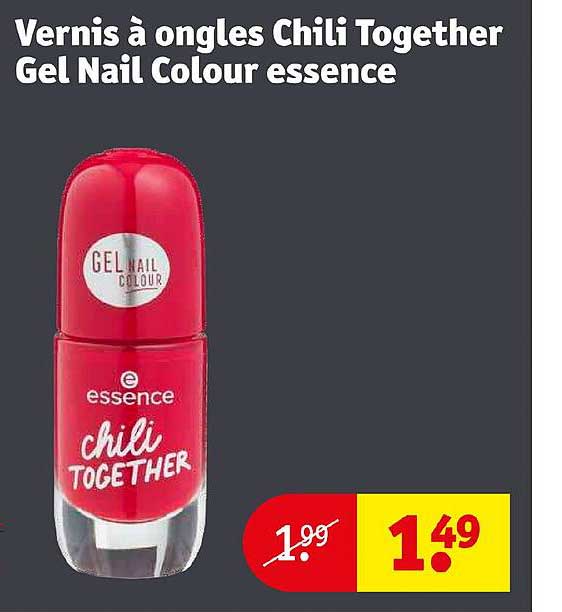 vernis à ongles chili together gel nail colour essence