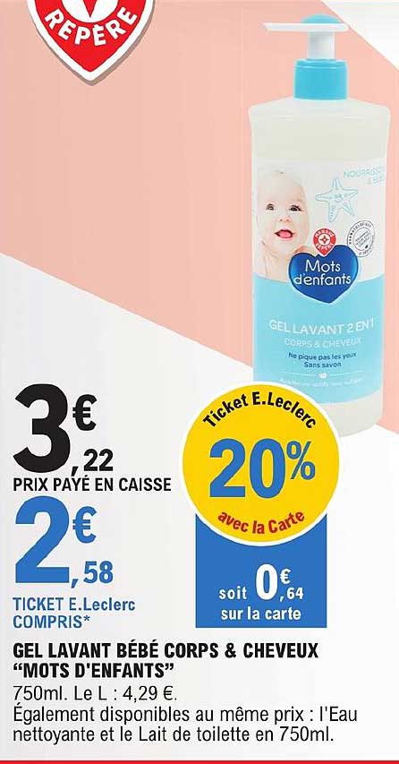 gel lavant bébé corps & cheveux "mots d'enfants"