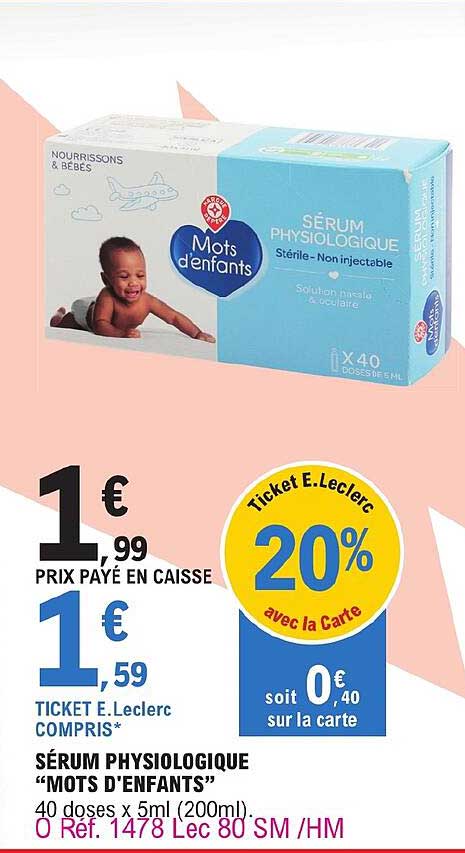 sérum physiologique "mots d'enfants"