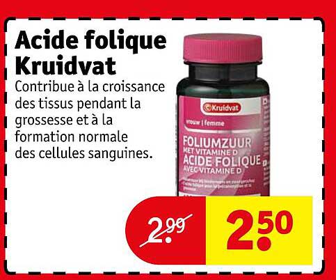 acide folique kruidvat