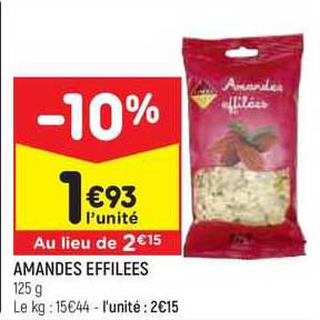 amandes effilées