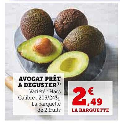 avocat prêt à déguster