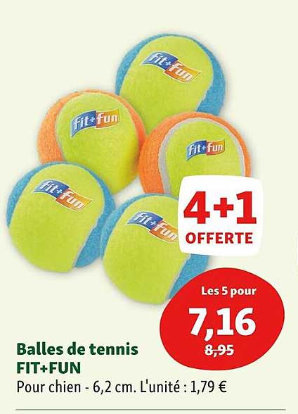 balles de tennis fit+fun pour chien