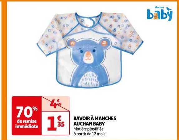 bavoir à manches auchan baby