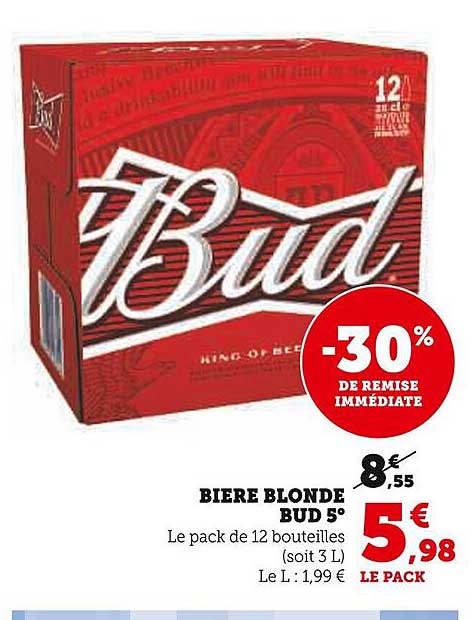 Bière Blonde Bud 5°