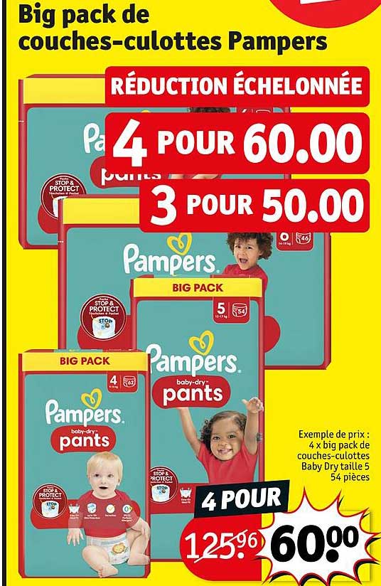big pack de couches-culottes pampers