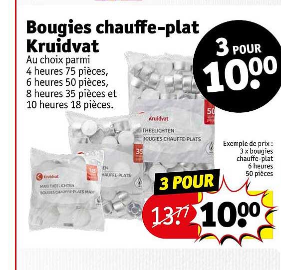 bougies chauffe-plat kruidvat