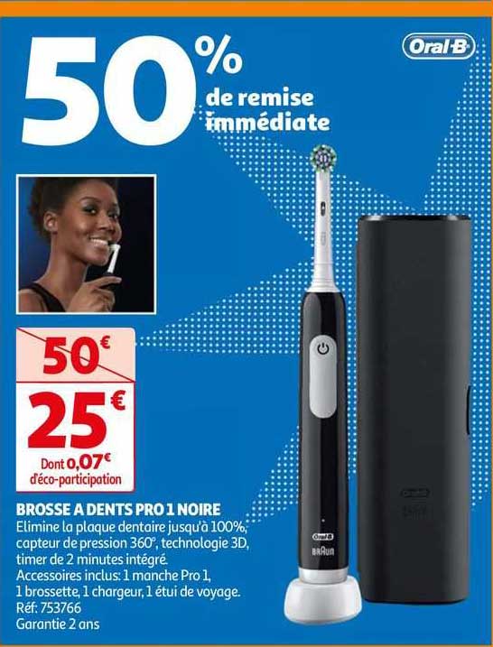 brosse à dents pro 1 noire oral-b