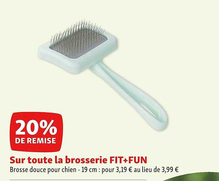 brosserie fit+fun brosse douce pour chien