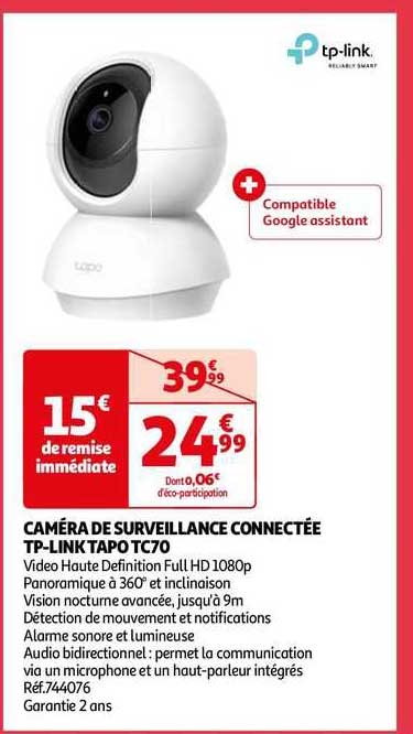 Caméra De Surveillance Connectée Tp-link Tapo Tc70