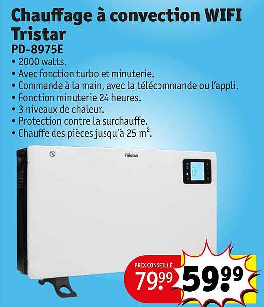 chauffage à convection wifi tristar