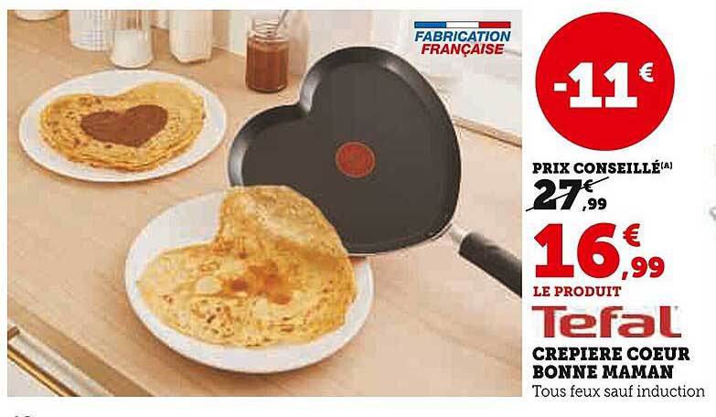 crêpière cœur bonne maman tefal