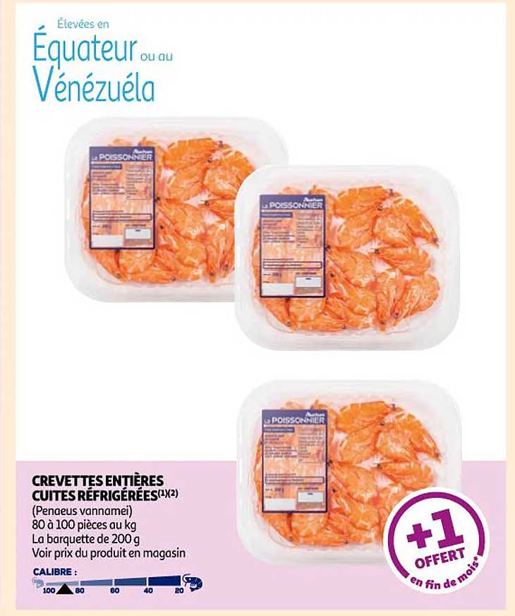 Crevettes Entières Cuites Réfrigérées