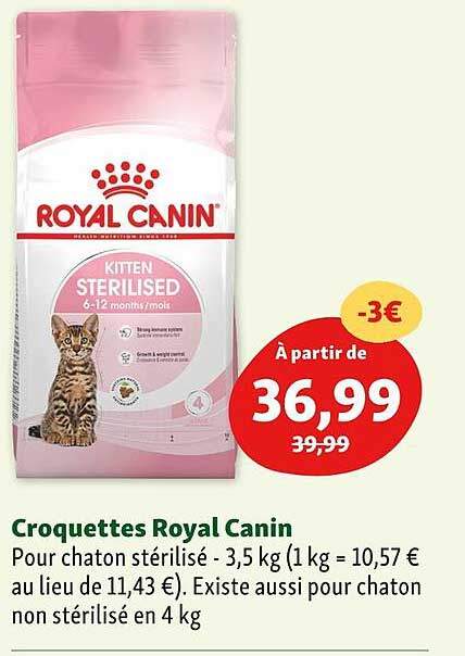 croquettes royal canin pour chaton stérilisé