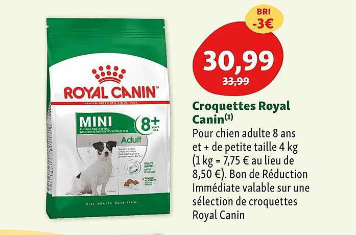 croquettes royal canin pour chien adulte 8 ans et + de petite taille