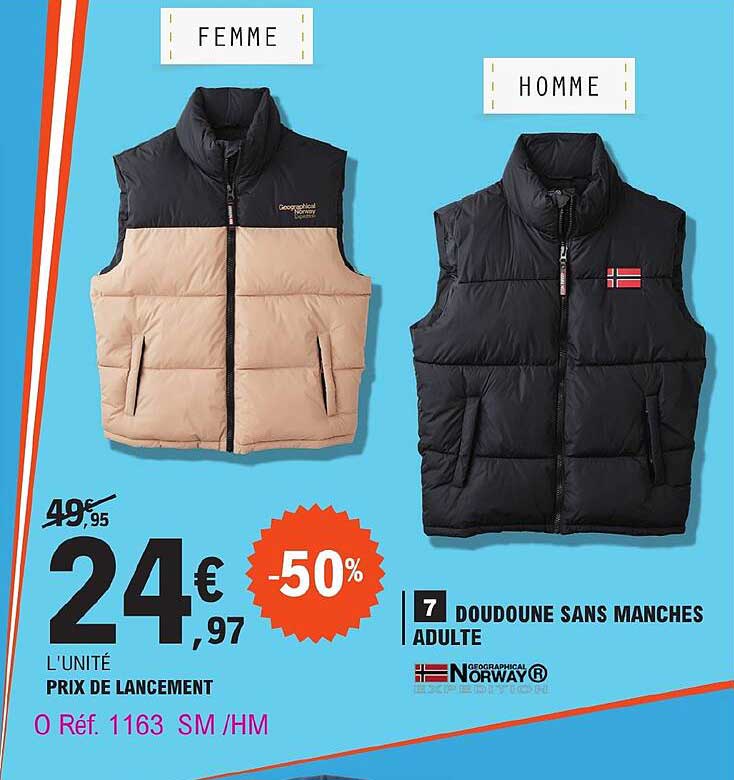 Doudoune Sans Manches Adulte Norway