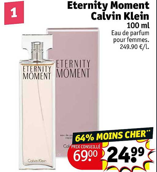 eau de parfum pour femmes eternity moment calvin klein 100 ml