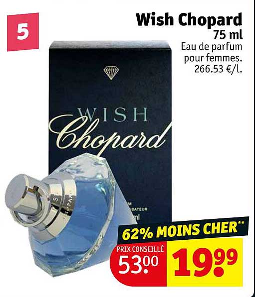 Eau De Parfum Pour Femmes Wish Chopard 75 Ml