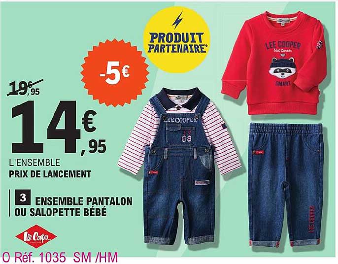 ensemble pantalon ou salopette bébé lee cooper