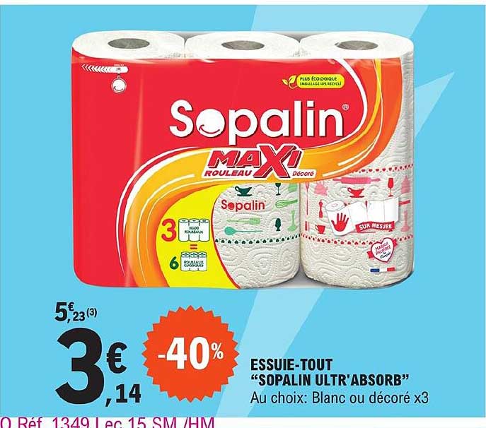 essuie-tout "sopalin ultr'absorb"