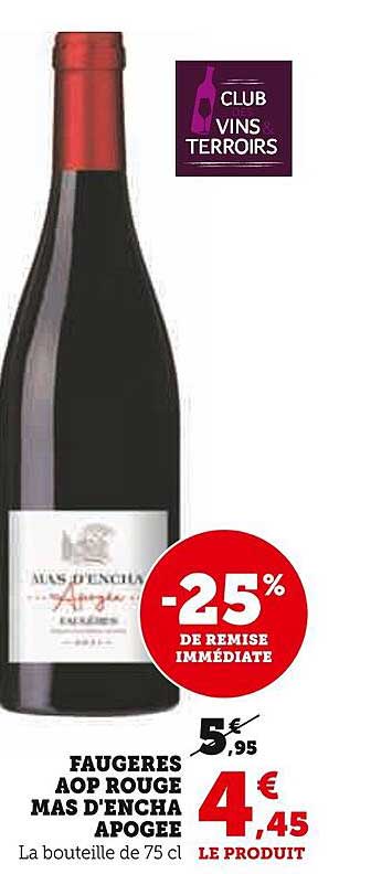 faugères aop rouge mas d'encha apogée