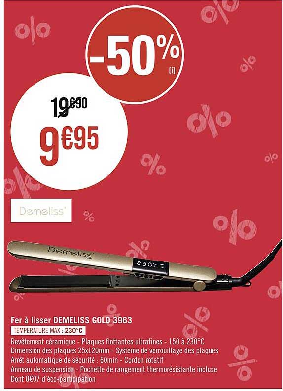 Fer à Lisser Demeliss Gold 3963